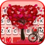 lovely 3d heart theme android application logo